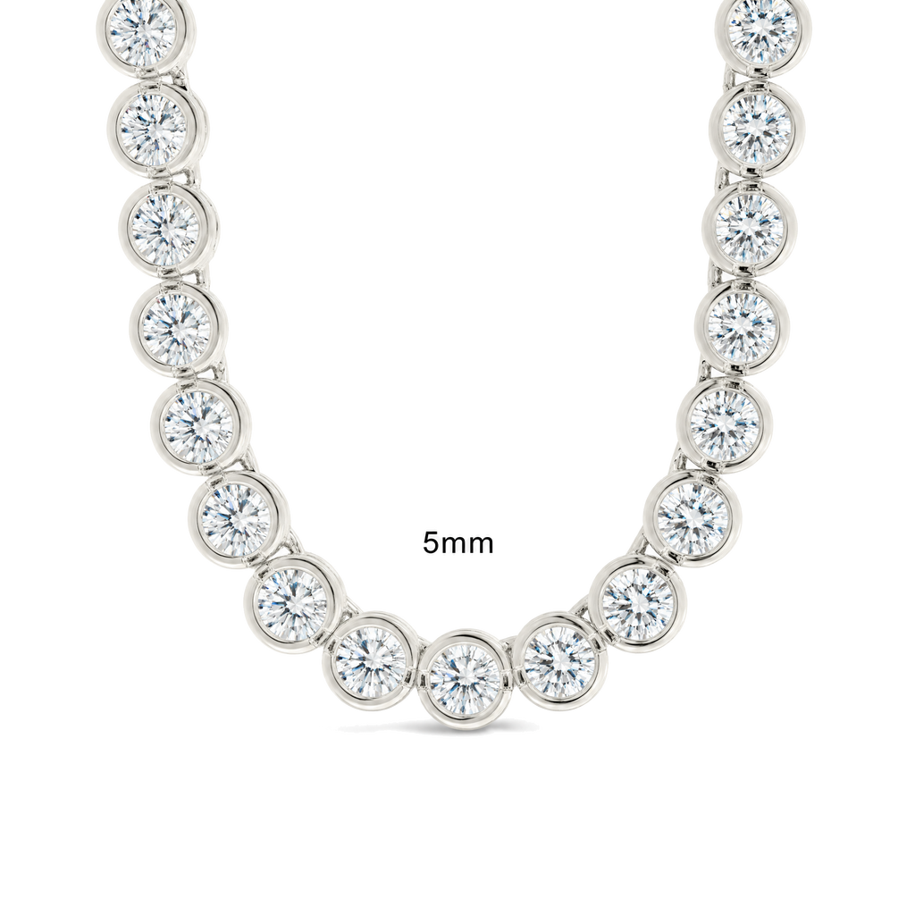 Helene Bezel CZ Tennis Necklace