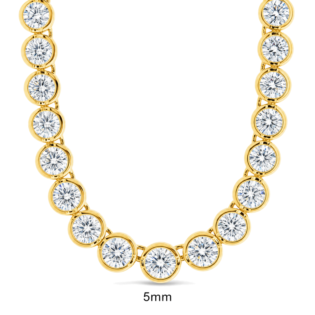 Helene Bezel CZ Tennis Necklace