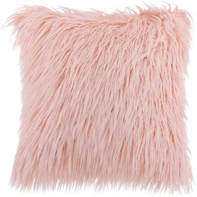 Soft Fur Polyester Cotton Pillow Covers Cushion Covers Luxury Soft Decorative Pillow Covers Home Decor Pillow Covers Living Room Bedroom Decorative Pillowcase Shaggy Fluffy Cover 45x45CM
