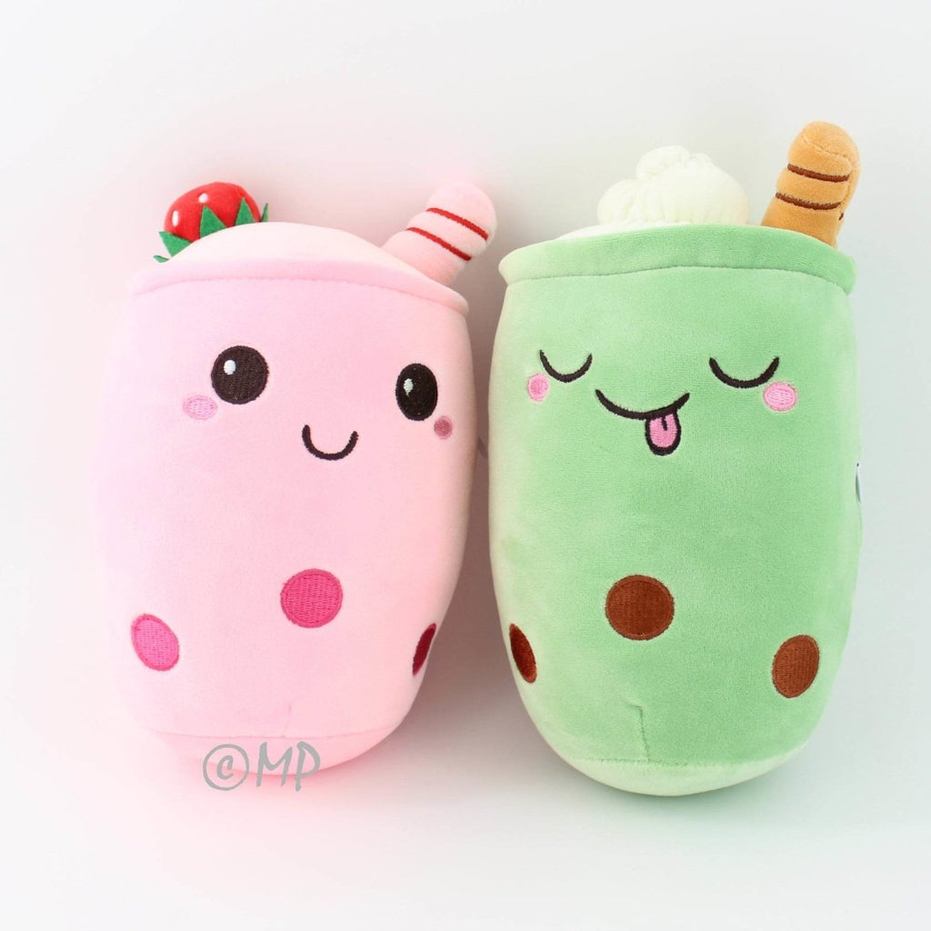 Kawaii Bubble Tea Plushie Strawberry Matcha Boba Toy Gift