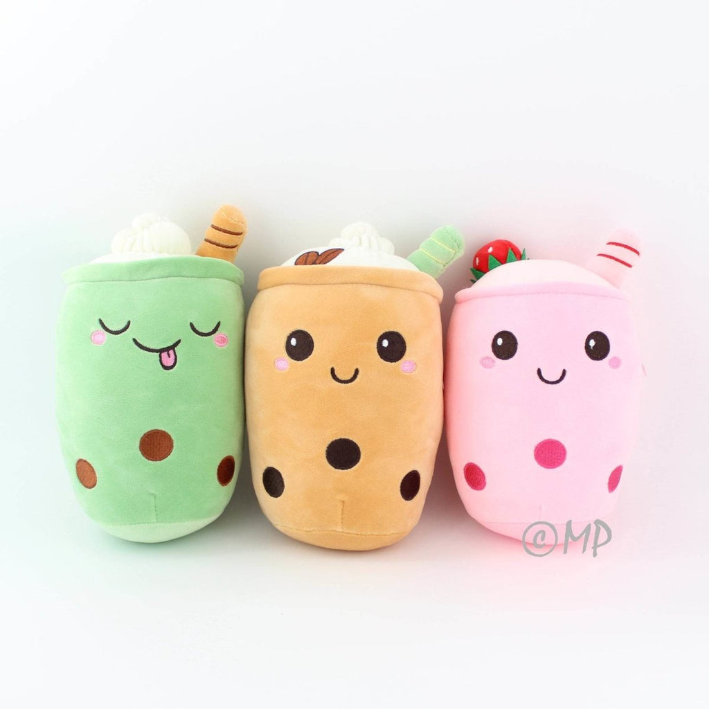 Kawaii Bubble Tea Plushie Strawberry Matcha Boba Toy Gift