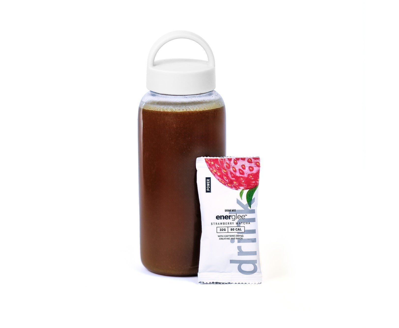 Strawberry Matcha Creatine Power Drink w/Adaptogens